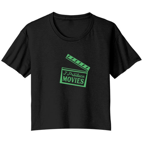 Videos Filmmaker Movie Producer Production Movies Bella Ladies Flowy Crop T-shirt