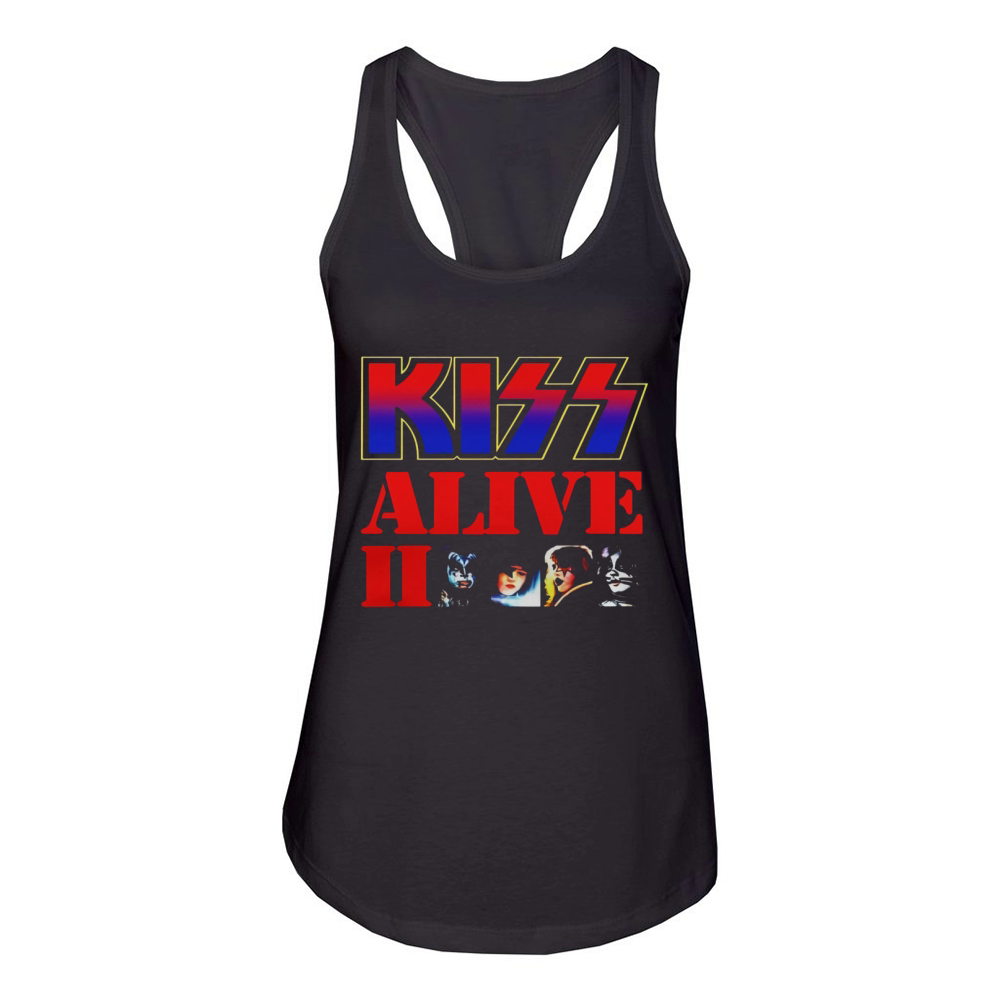 KISS - 1977 Alive II T-Shirt Women's Racerback Tank