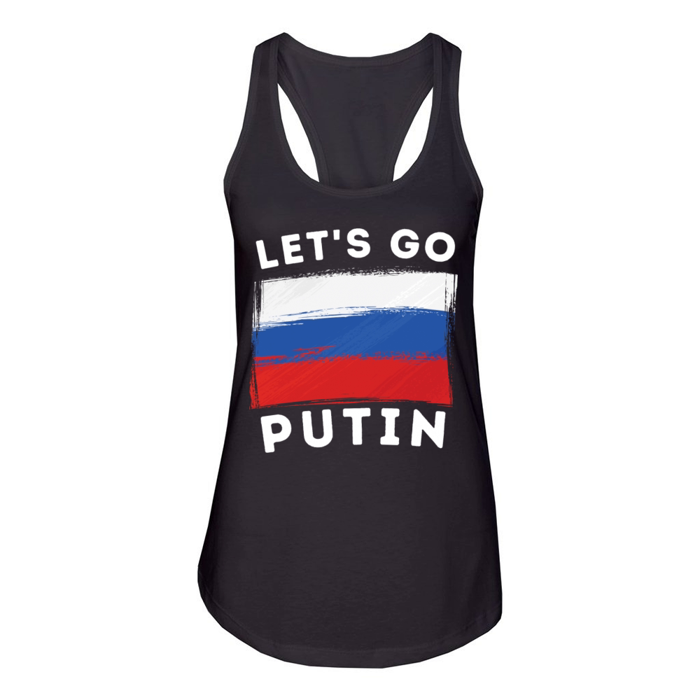 Lets go putin Women's Racerback Tank