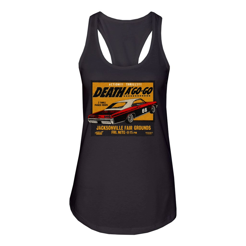 Vintage Muscle Car Race Event Women's Racerback Tank