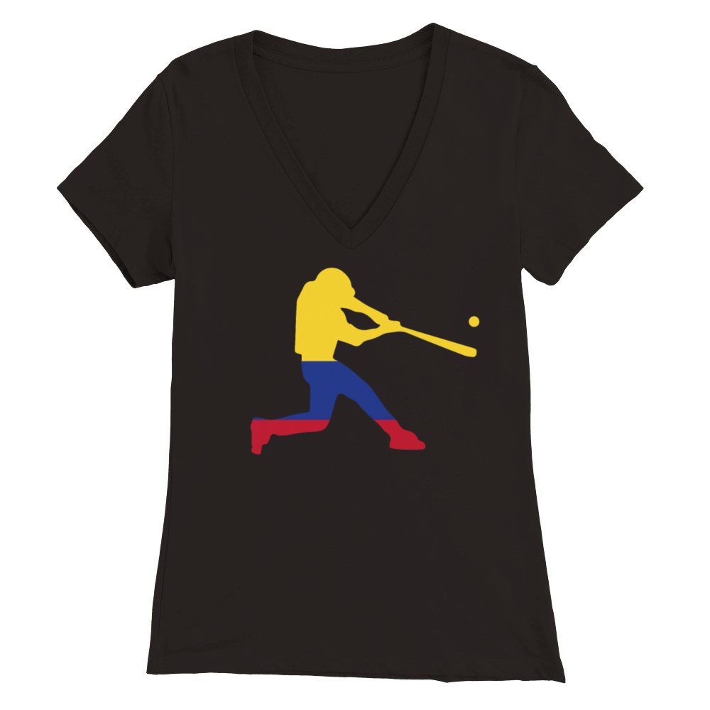 Colombia Baseball Team Premium Womens V-Neck T-shirt