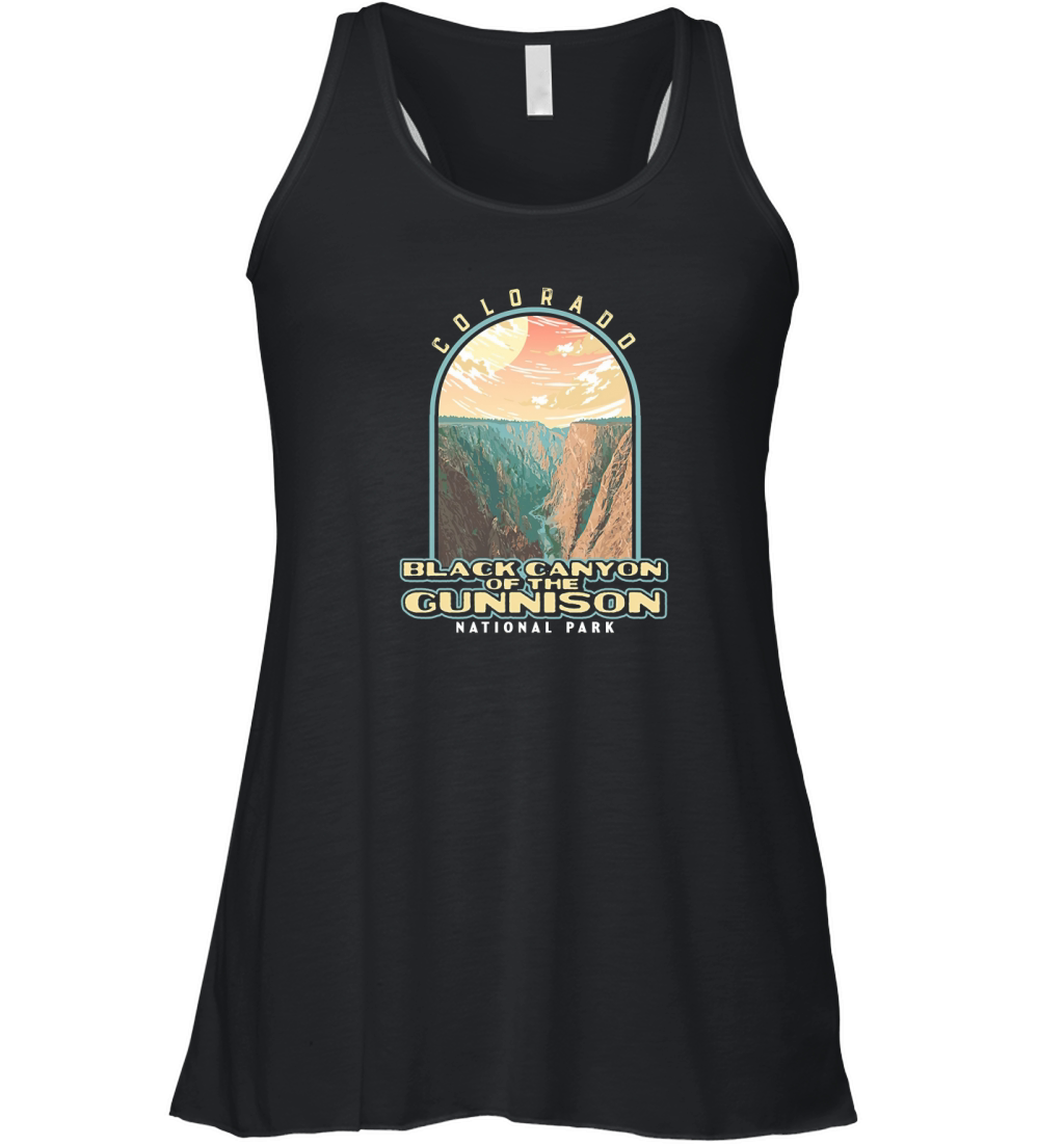 Black Canyon of the Gunnison Colorado Vintage WPA Style Women's Flowy Tank Top