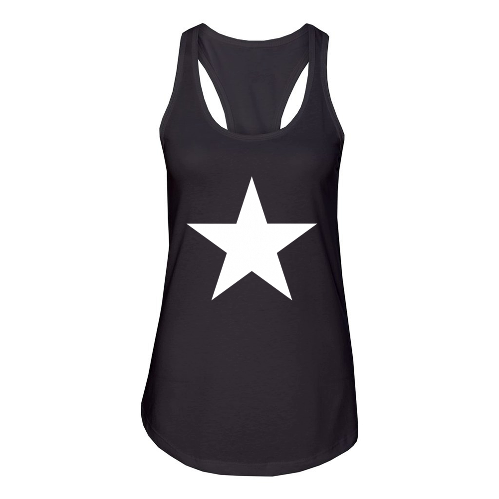 Big White Star Women's Racerback Tank