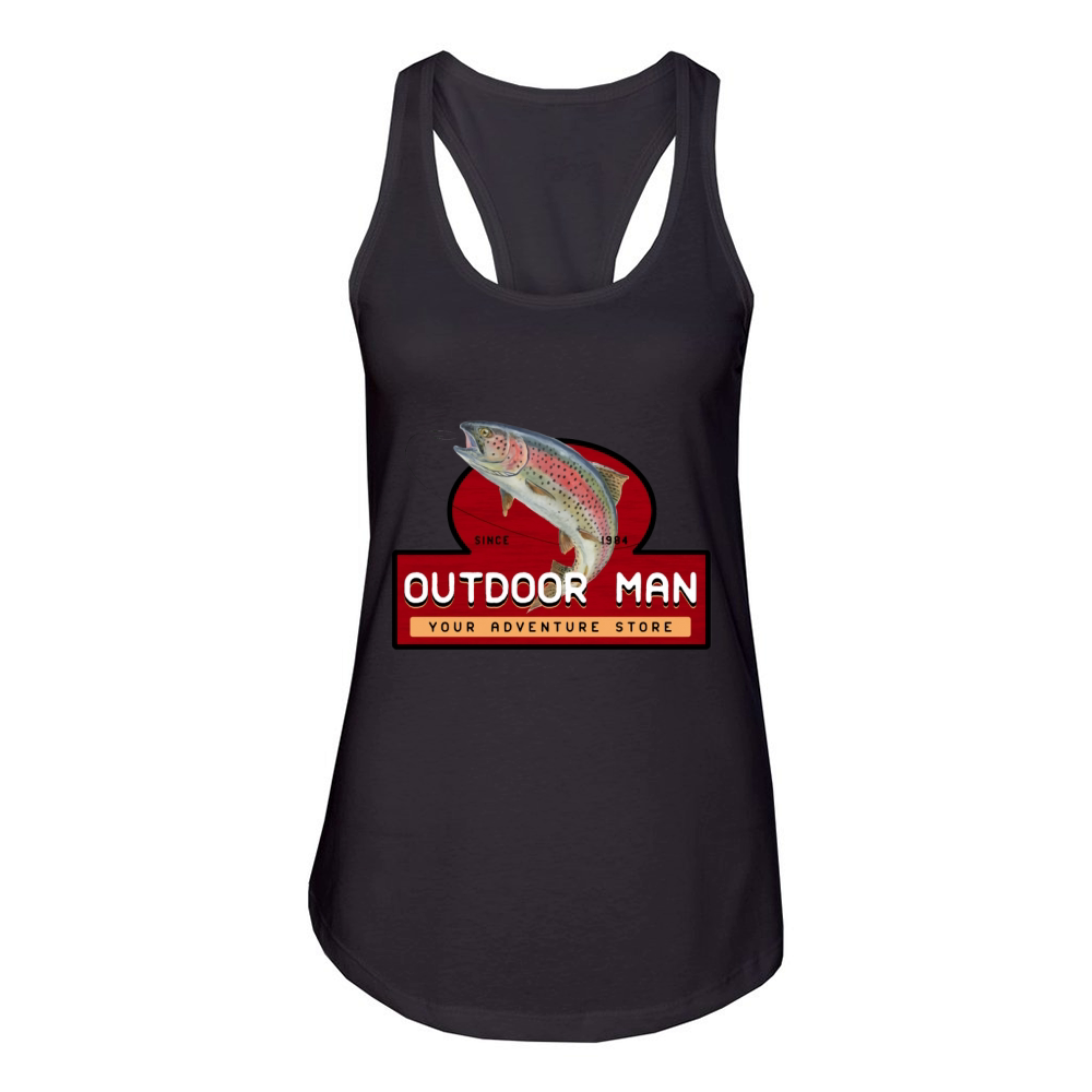 Outdoor Man Your Adventure Store shirt - 16oz Glass Beer Mug Women's Racerback Tank