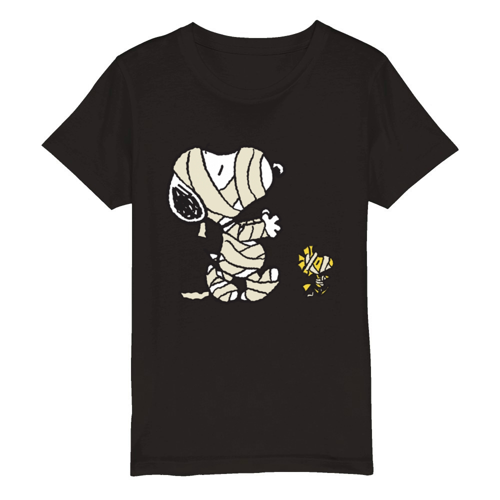 Snoopy Halloween 1 Organic Kids Crewneck T-shirt