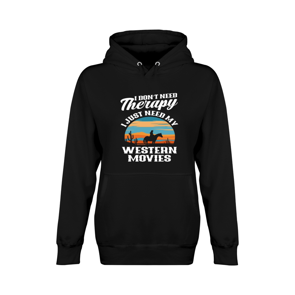 Therapy Western Movies Cowboys Riding Unisex Premium Pullover Hoodie