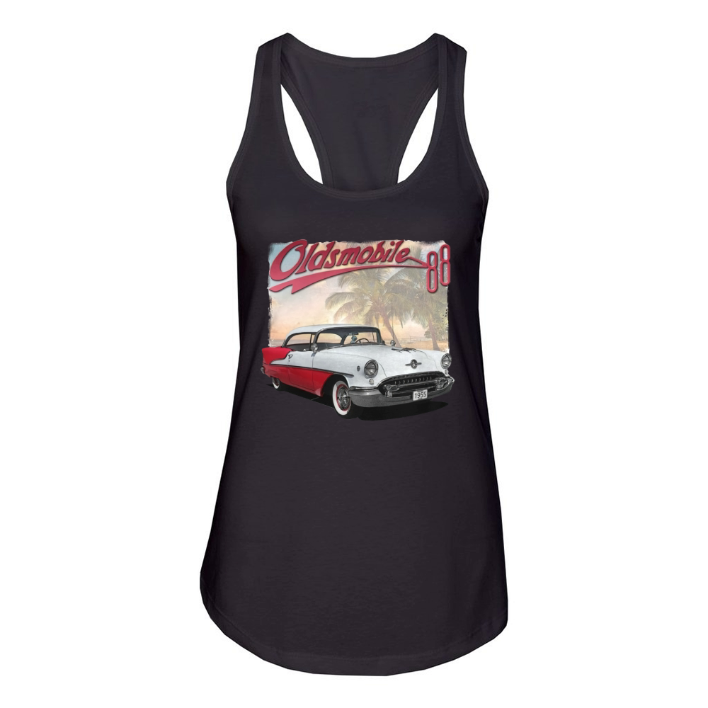 1955 Oldsmobile Red Women's Racerback Tank