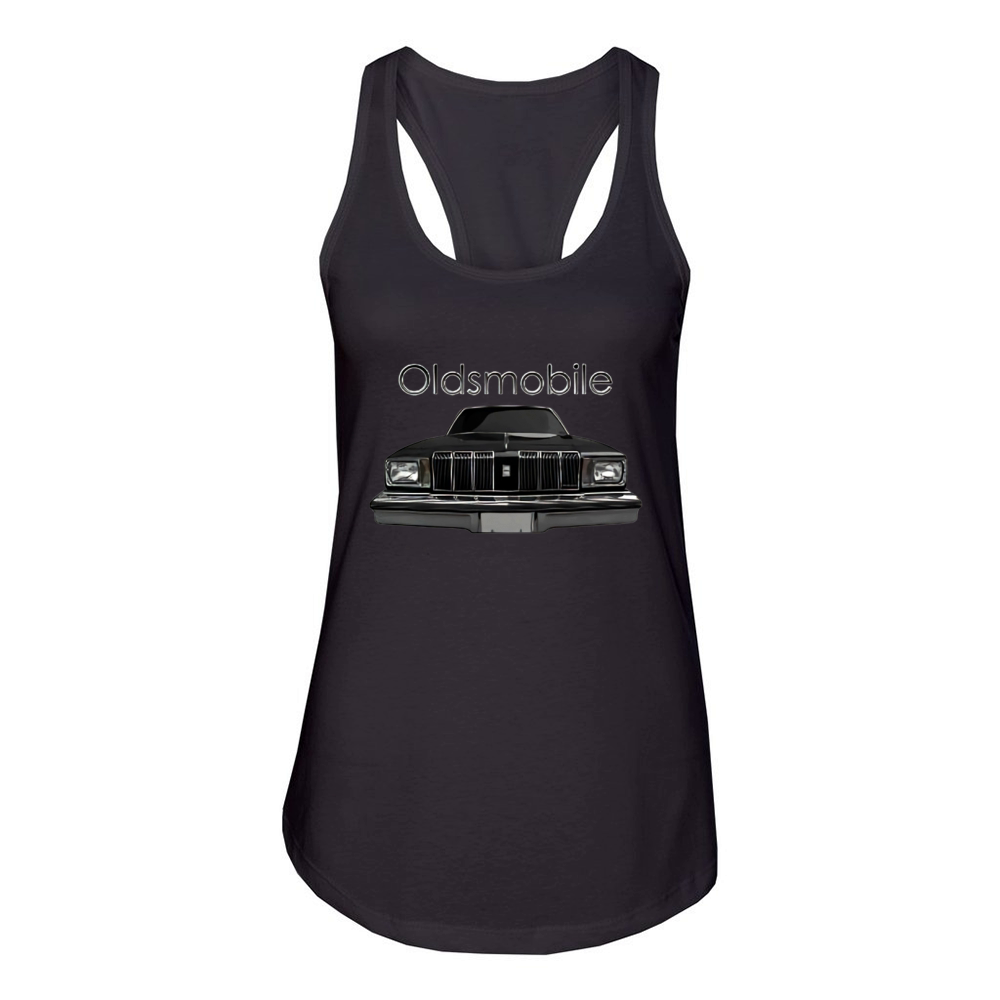 1978 Oldsmobile Two Side Black Women's Racerback Tank
