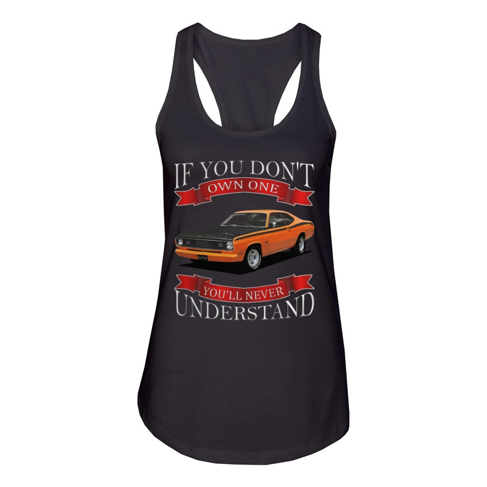 70s Plymouth Duster Women's Racerback Tank