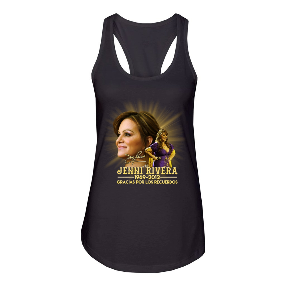 Jenni Rivera 1969 2012 Gracias Por Los Recuerdos signature Women's Racerback Tank