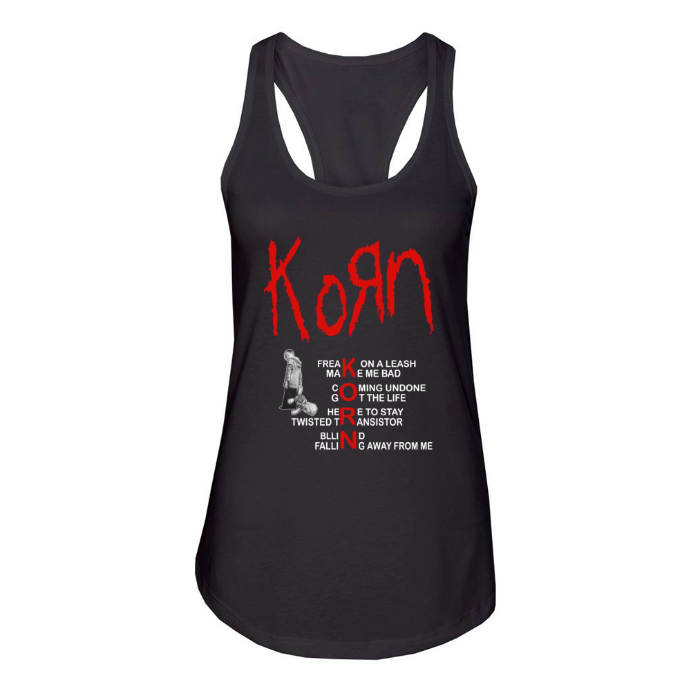 KORN BEST OF SONGS Women's Racerback Tank