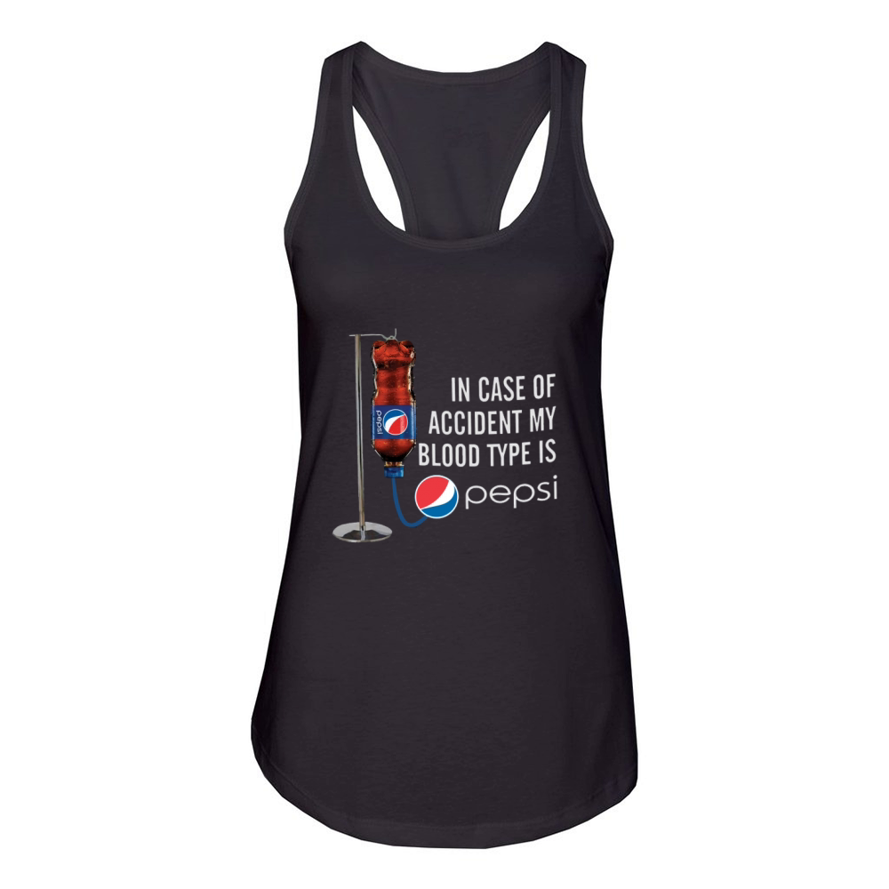 my blood type is pepsi Women's Racerback Tank