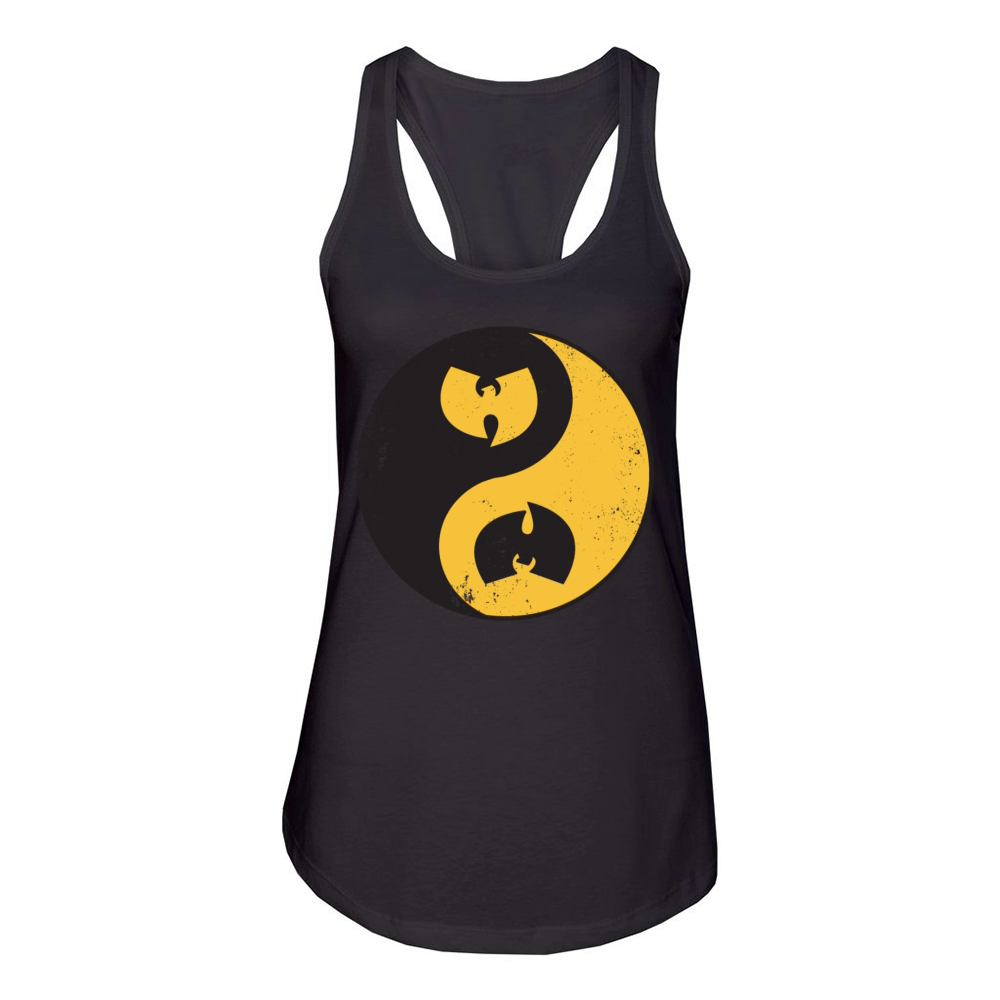 yin and yang wutang black and yellow Women's Racerback Tank