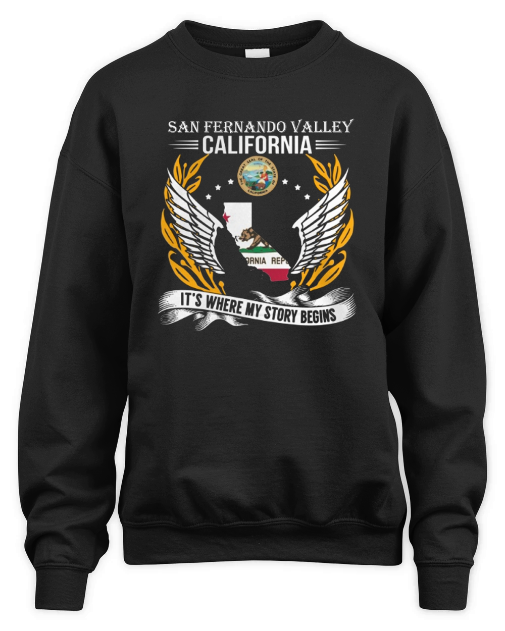 San Fernando Valley californiia it's where my story begins Unisex Premium Crewneck Sweatshirt