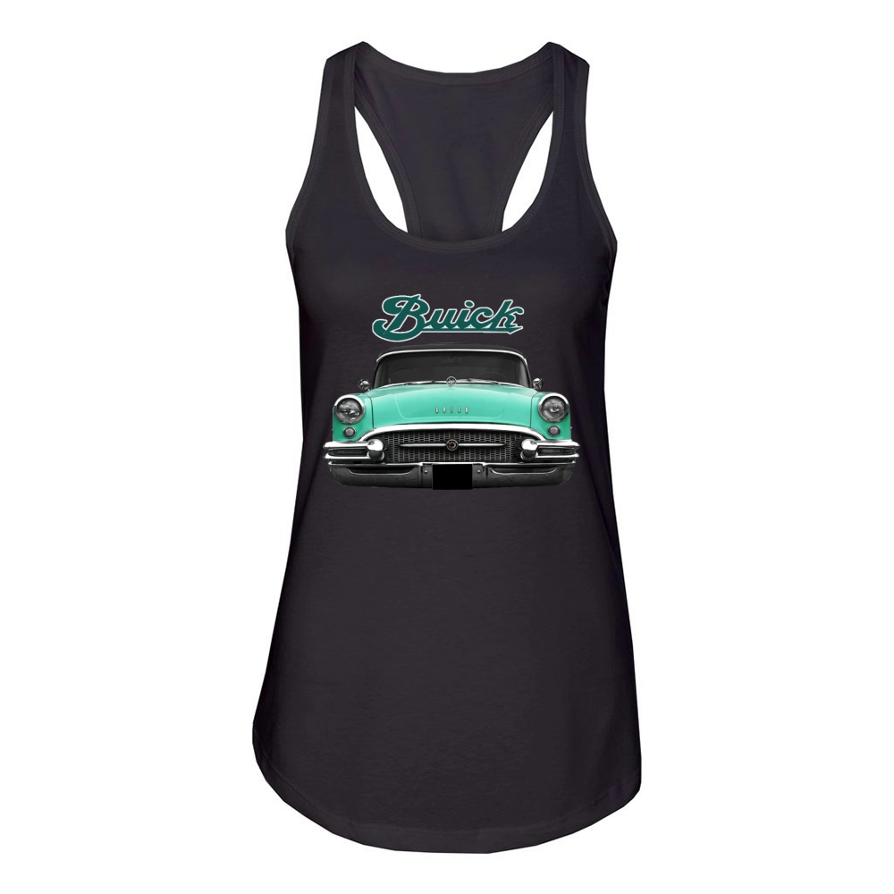1955 Buick Front Green Women's Racerback Tank