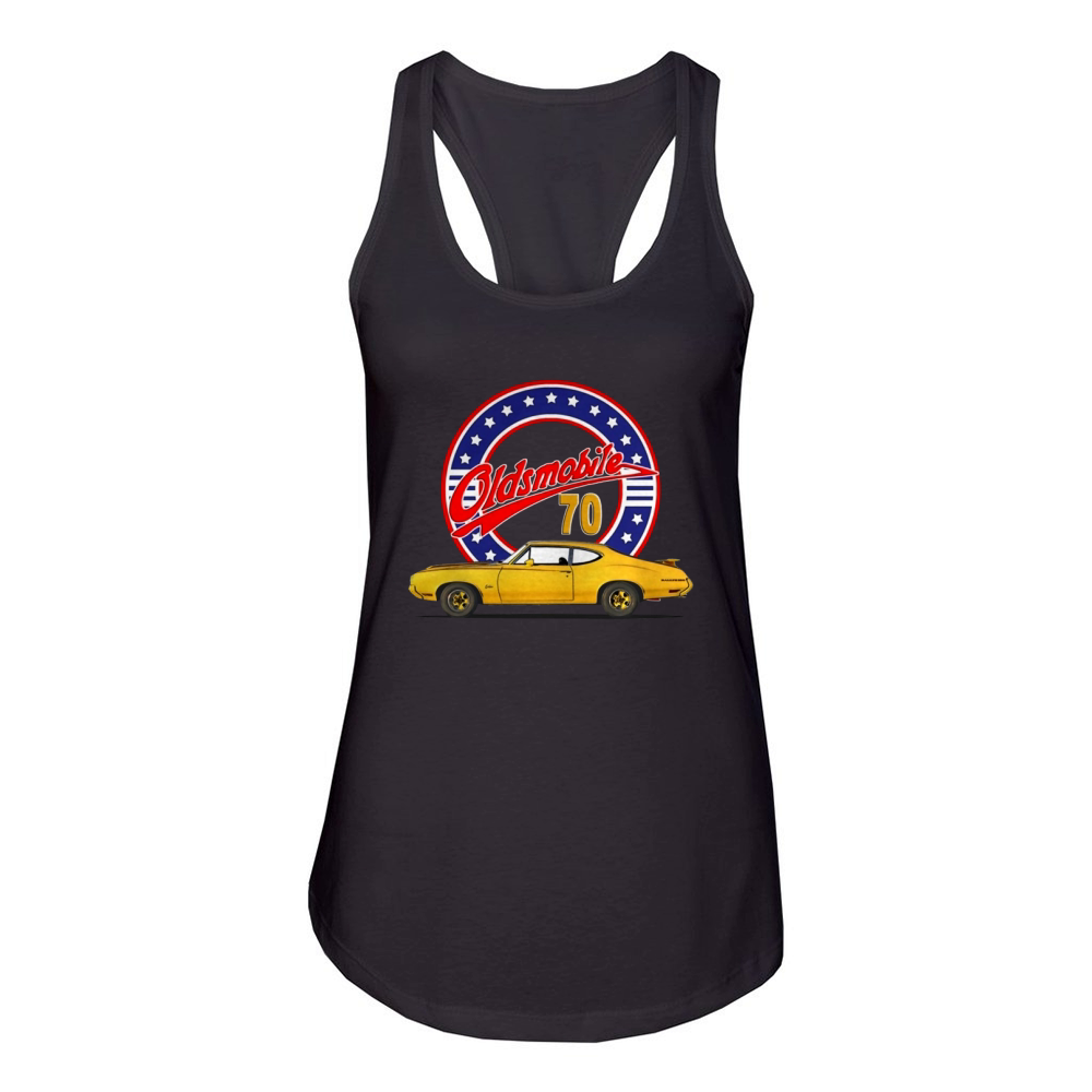 1970 Olds Rallye 350 Side Women's Racerback Tank