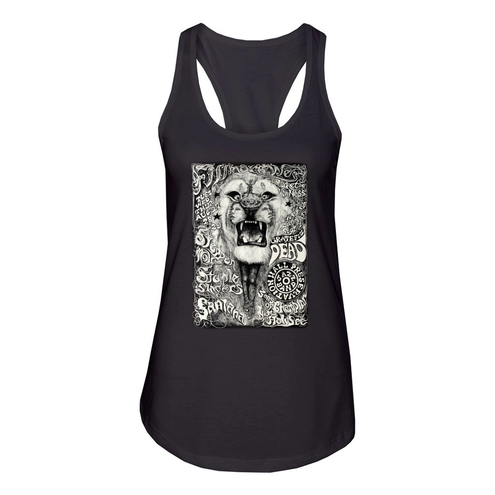 Carlos Santana While Lion Preservation Women's Racerback Tank