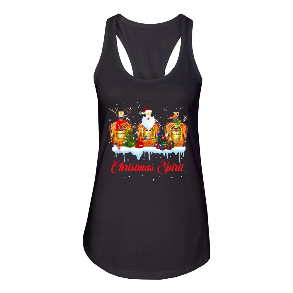 Christmas spirit Crown Royal Whisky shirt Women's Racerback Tank