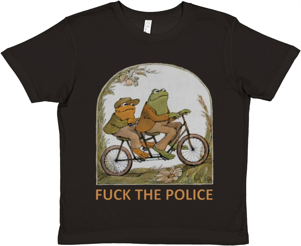 FROG AND TOAD F-CK THE POLICE Premium Kids Crewneck T-shirt