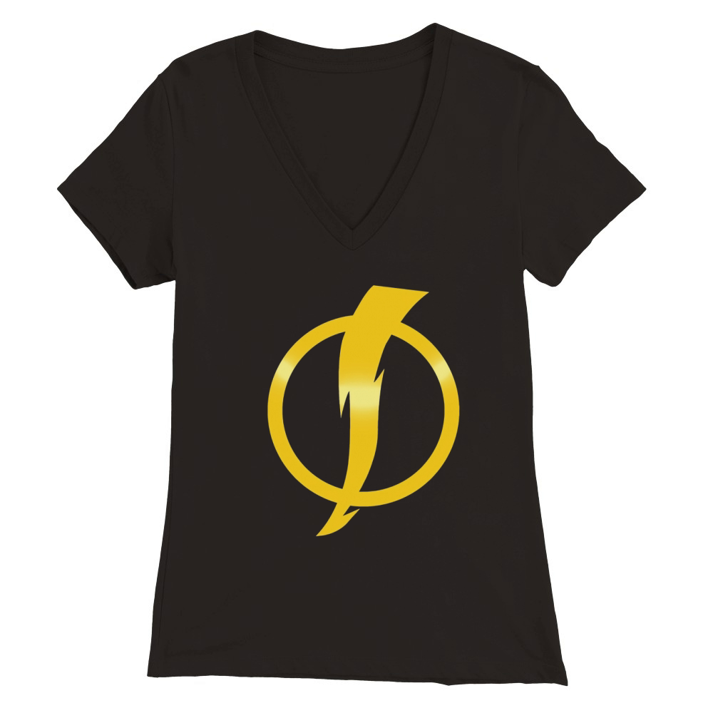 STATIC SHOCK LOGO Premium Womens V-Neck T-shirt