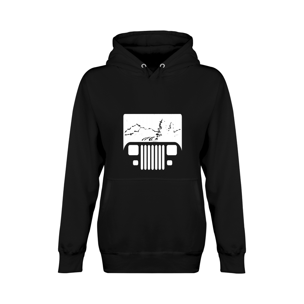 white adventuring yj jeep Unisex Premium Pullover Hoodie