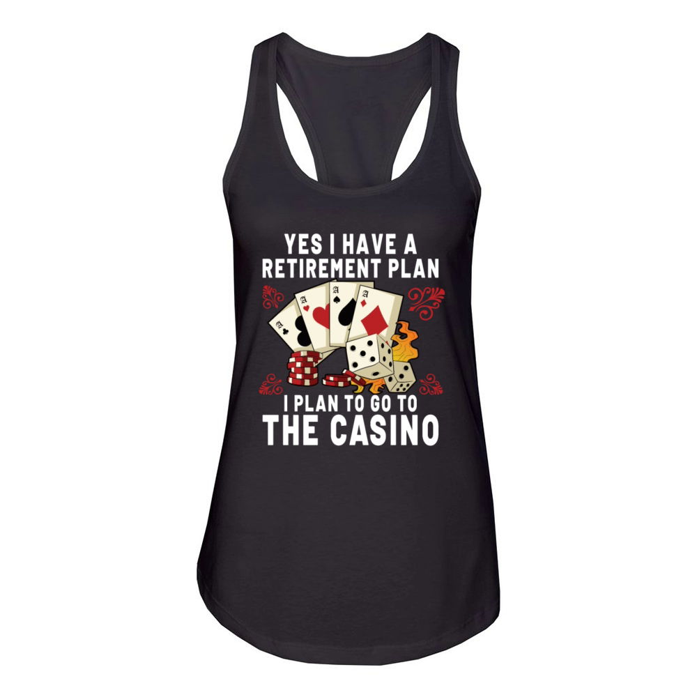 Poker Casino Poker Player Gambling Roulette Gift Women's Racerback Tank