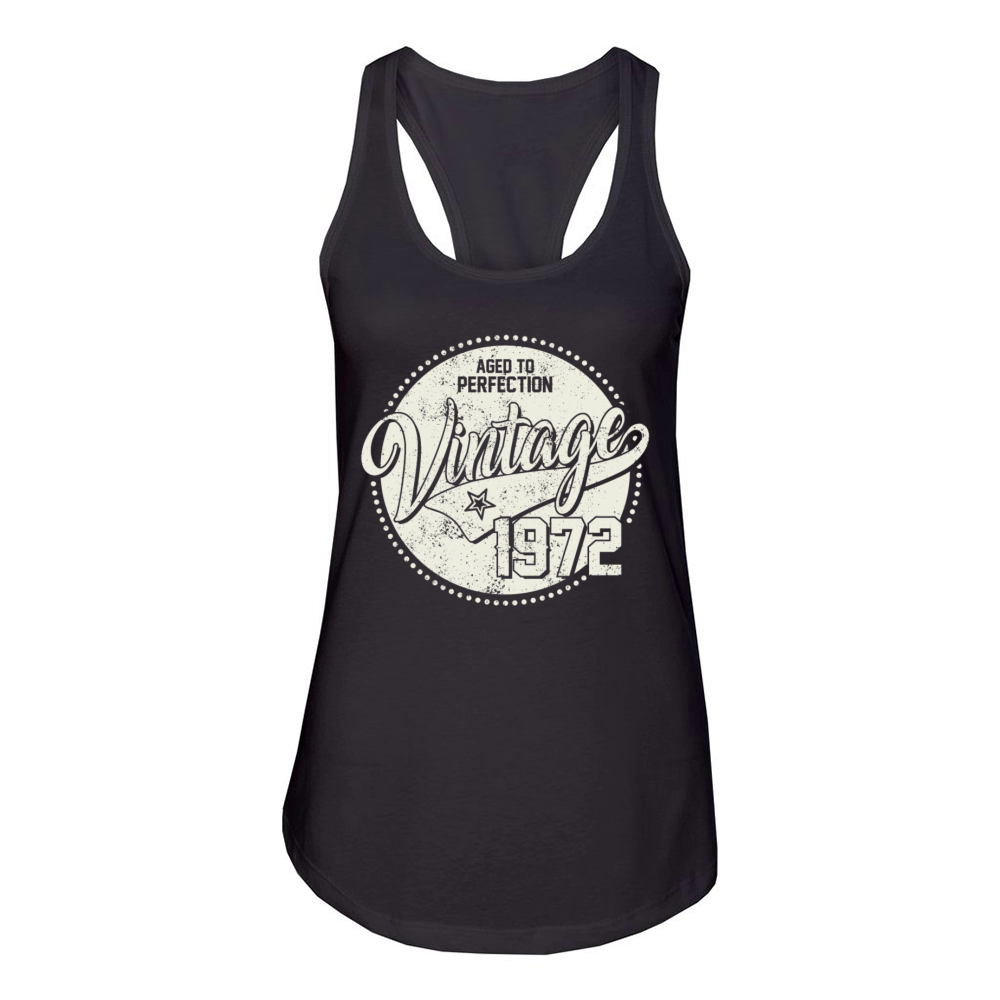 Vintage 1972 - 50 years old - 50th birthday gift Women's Racerback Tank