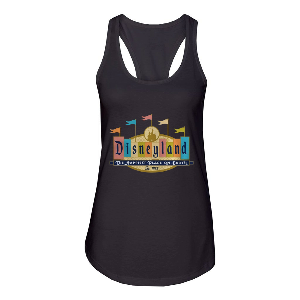 Vintage Disneyland Sign T-Shirt Women's Racerback Tank