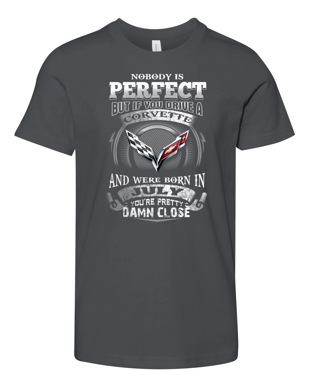 DRIVE A CORVETTE JULY Youth Unisex Jersey Tee