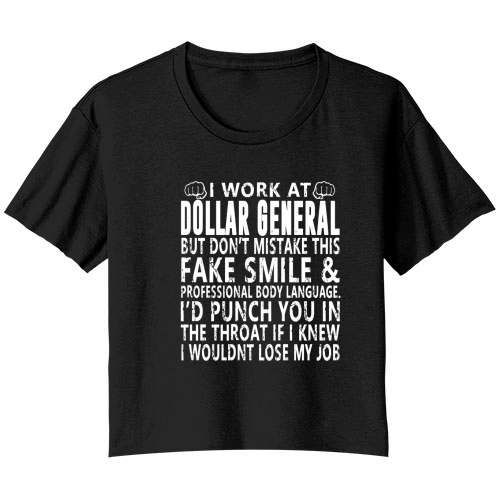 Dollar General Bella Ladies Flowy Crop T-shirt