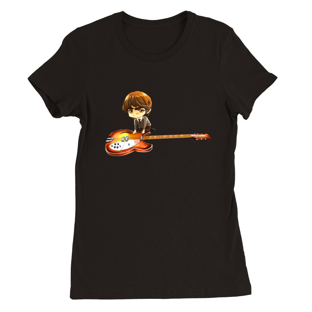 george harrison chibi Premium Womens Crewneck T-shirt