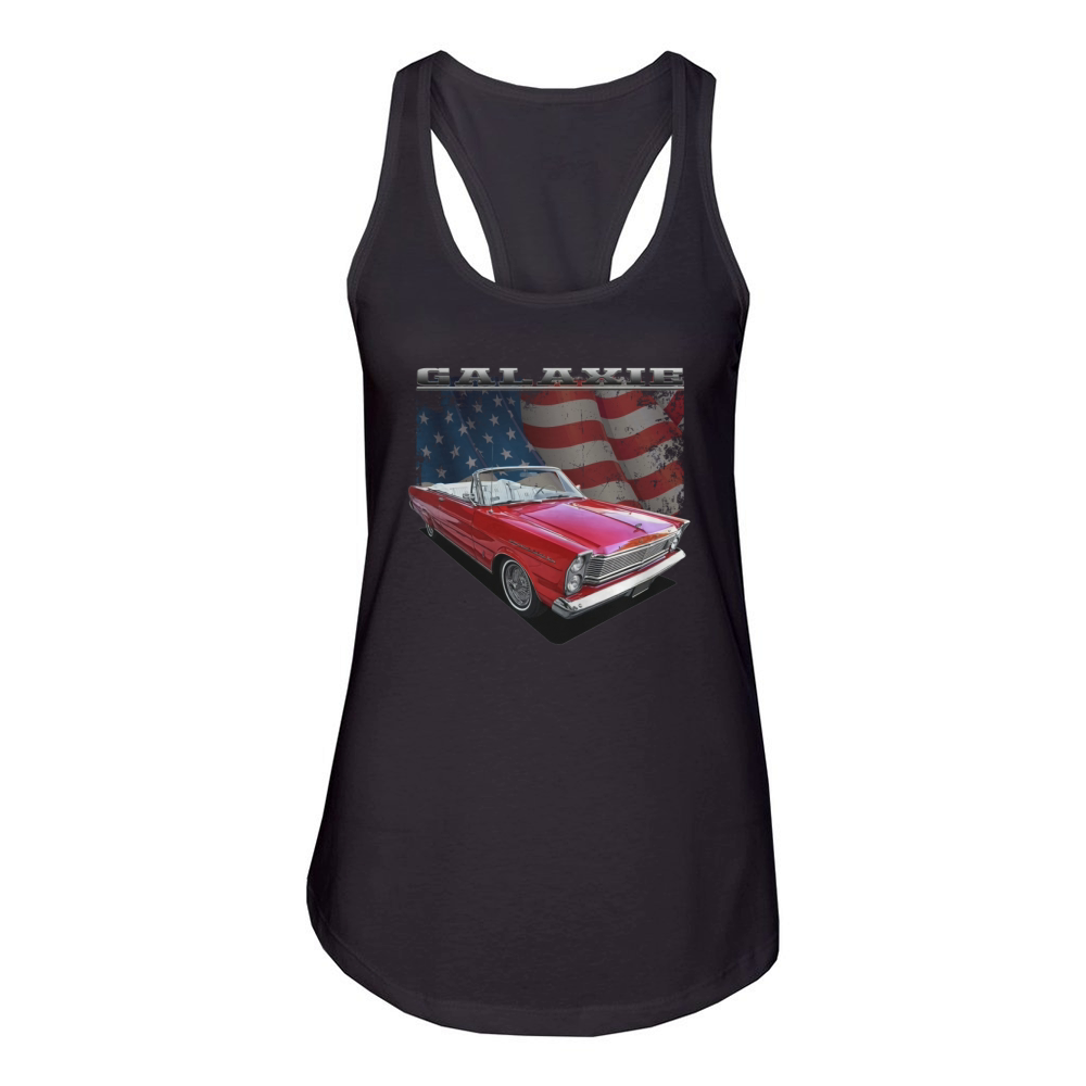1965 Galaxie 500 Convertible Red Women's Racerback Tank