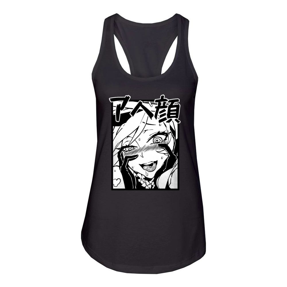 Ahegao Sweatshirt Women's Racerback Tank - Designed by Mrmonster