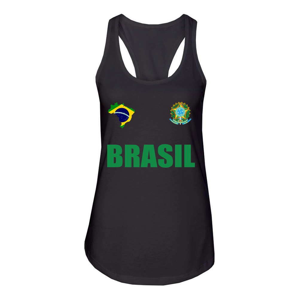 Brasilien Fußball Trikot Women's Racerback Tank