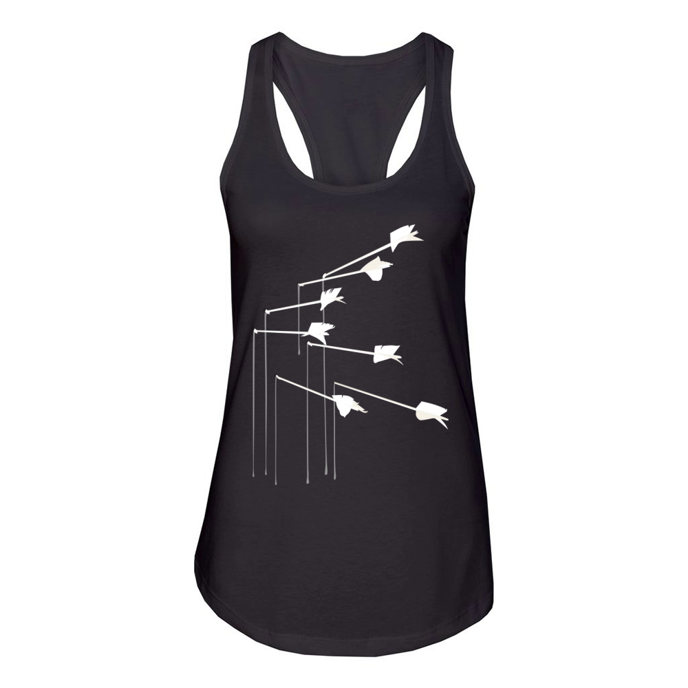 fun art design Modest Mouse Float Women's Racerback Tank