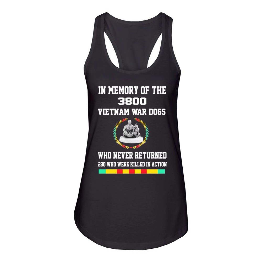 vietnam war dogs Women's Racerback Tank
