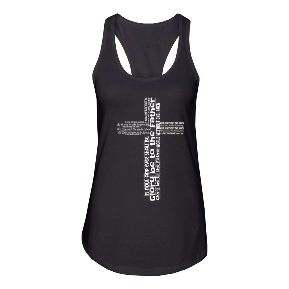 Glory be to the Father Women's Racerback Tank