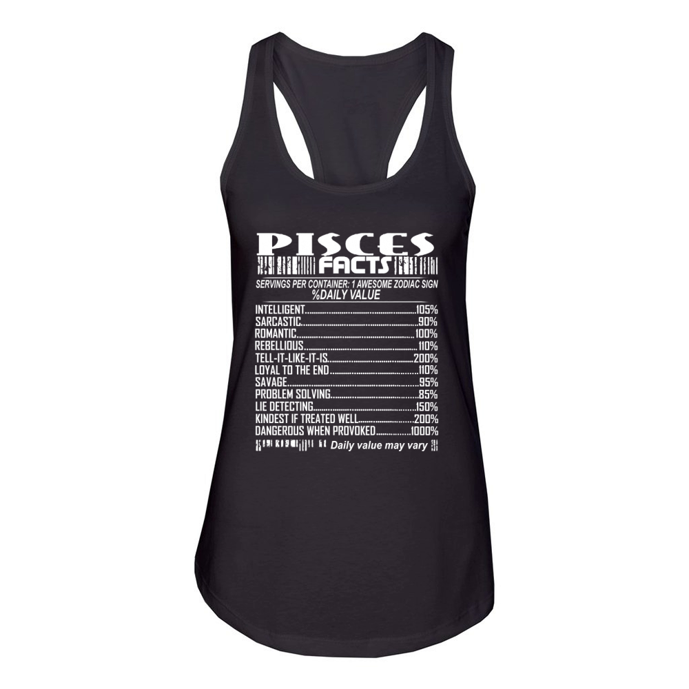 Pisces Facts Women's Racerback Tank