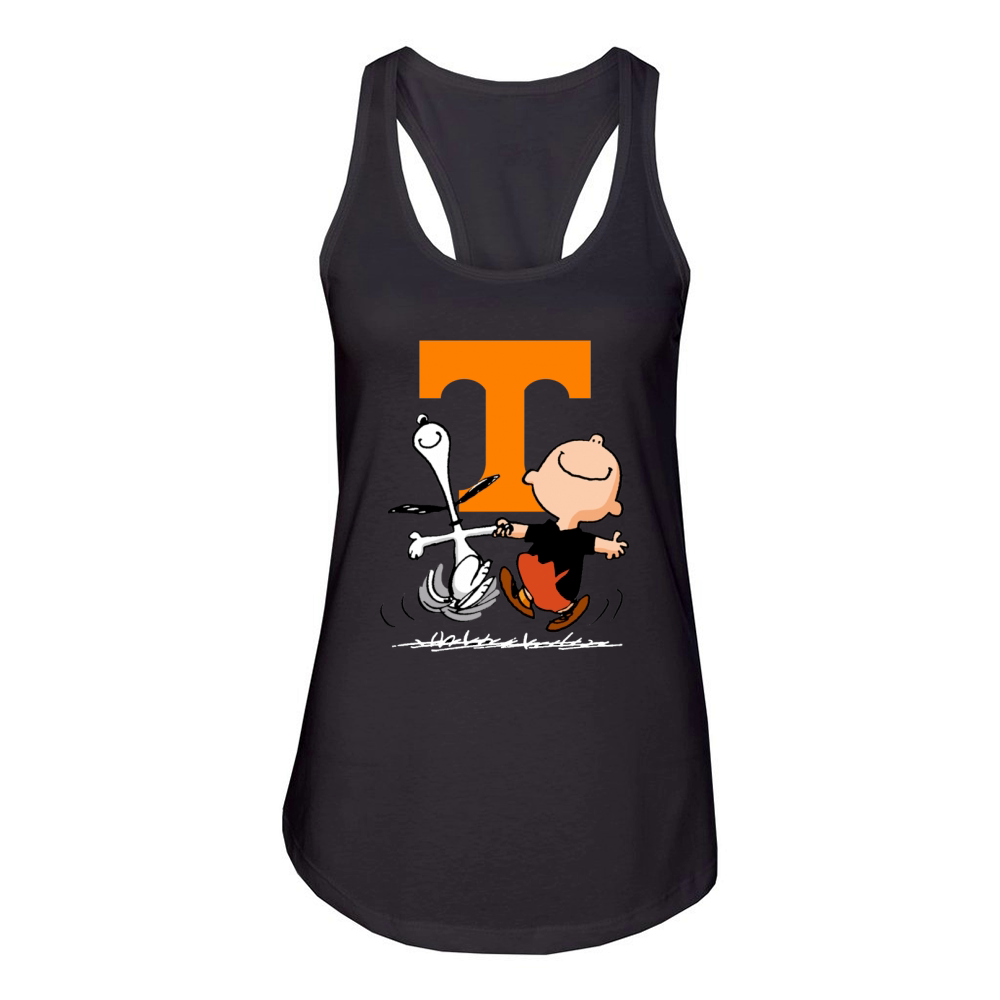 Snoopy Tennessee Volunteers fans Women's Racerback Tank