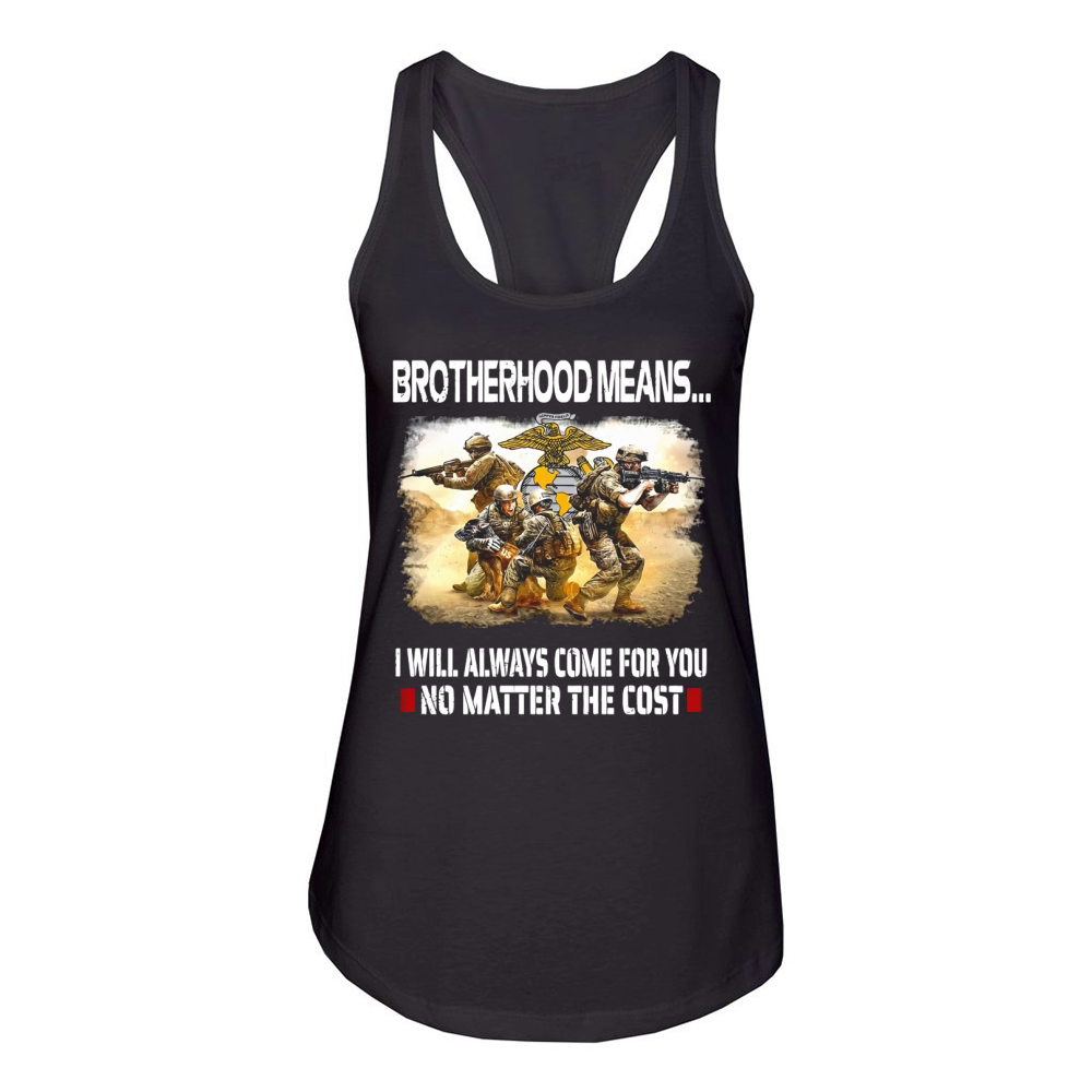 United States Marine Corps Brotherhood Means shirt Women's Racerback Tank