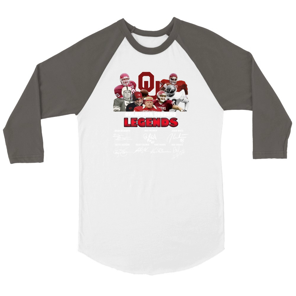 The oklahoma sooners legends signatures Unisex ¾ sleeve Raglan T-shirt