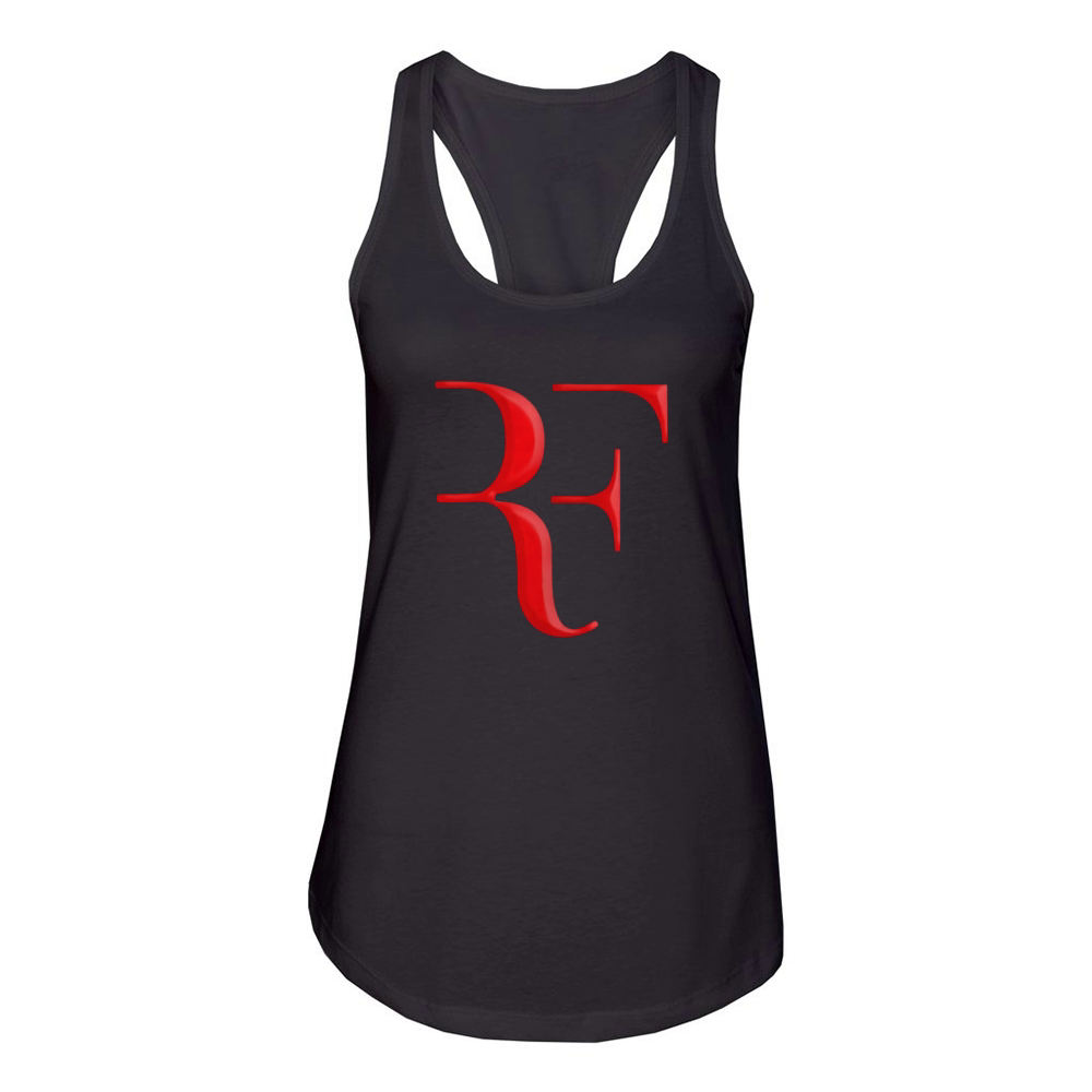 RF, ROGER FEDERER, ROGER, FEDERER, TENNI Women's Racerback Tank