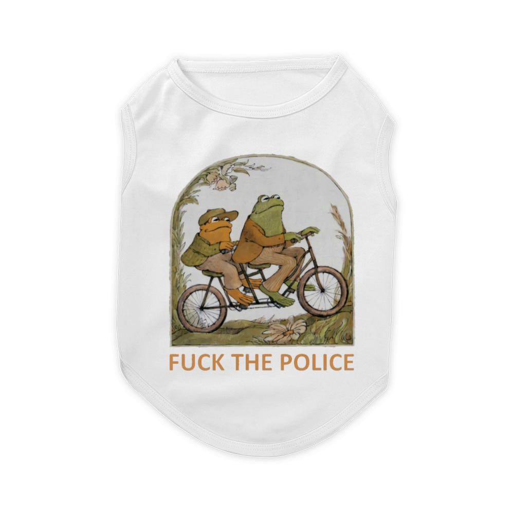 FROG AND TOAD F-CK THE POLICE Pet T-Shirt