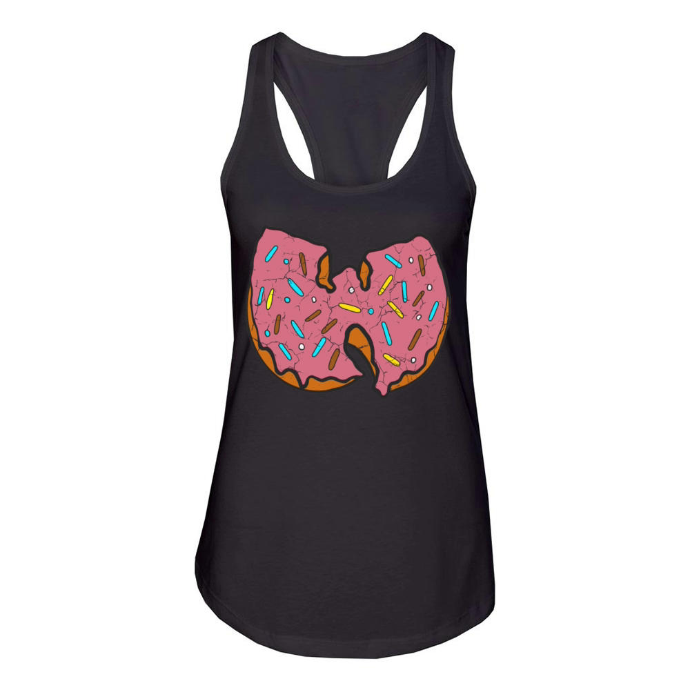 donut wutang pink Women's Racerback Tank