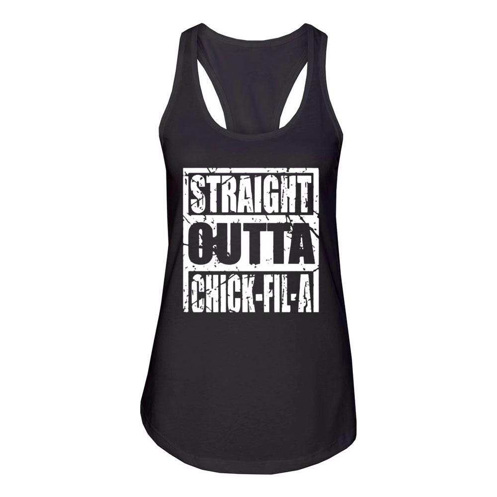 Straight Outta Chick-fil-a Funny Women's Racerback Tank