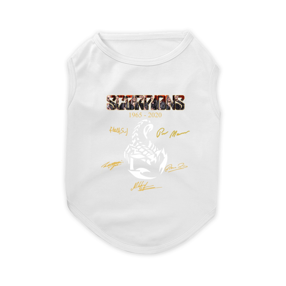 Scorpions Rock Band 1965 2020 Signatures Pet T-Shirt