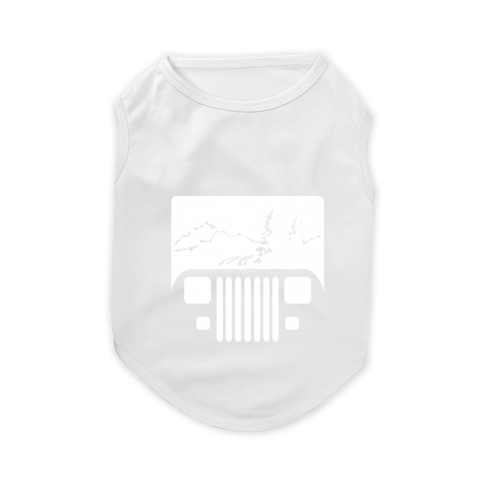 white adventuring yj jeep Pet T-Shirt