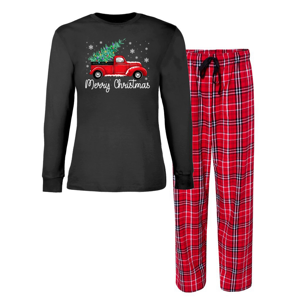 Womens red sale truck christmas pajamas