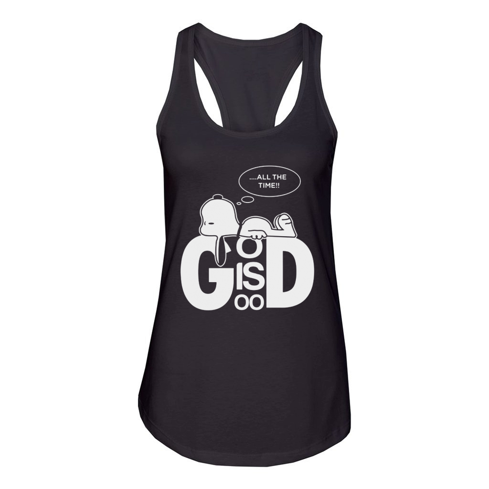 All The Time God Is Good Snoopy Dog Women's Racerback Tank