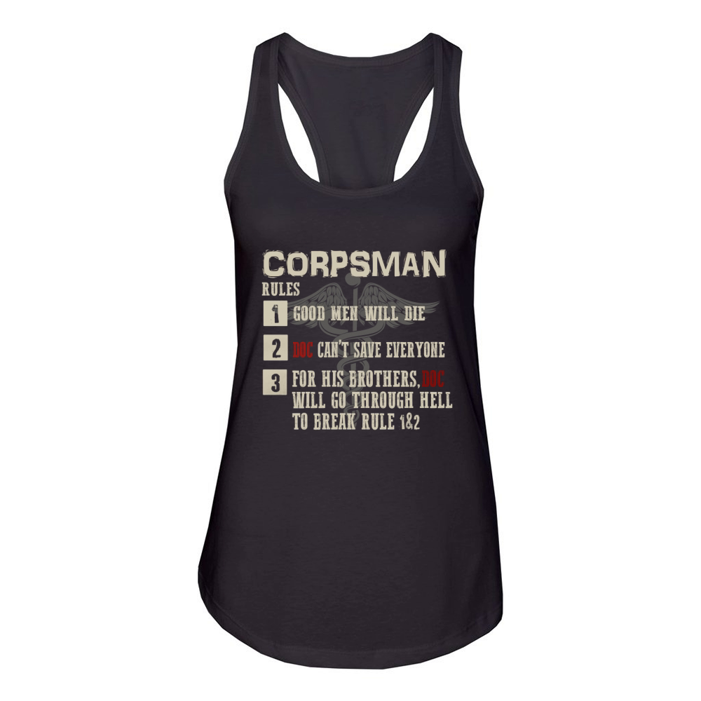 Corpsman Rules Devil Doc 8404 Shirt Women's Racerback Tank